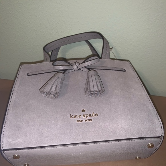 Kate spade mini Hayes soft taupe suede crossbody - Picture 7 of 8